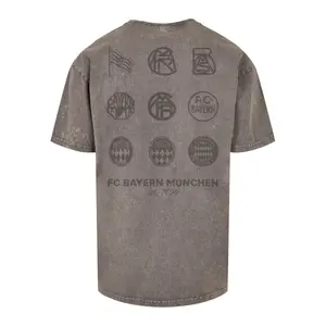T-shirt oversized desbotado Merchcode Logo History 2 Acid image-1