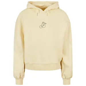 Sweatshirt com capuz de grandes dimensões para mulher Merchcode Cherry Organic image-0