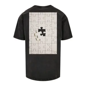 T-shirt lavada Merchcode Missing Piece Acid Oversized image-1