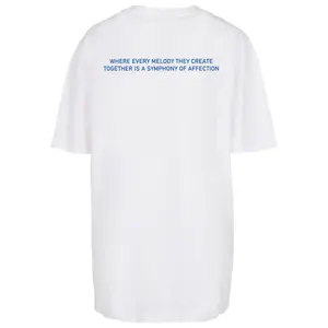 Oversize T-shirt för kvinnor Merchcode Love Birds Boyfriend image-1