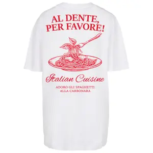 T-shirt oversize para mulheres Merchcode Al Dente Per Favor image-1
