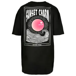 T-shirt de grandes dimensões para mulher Merchcode Sunset Charm image-1