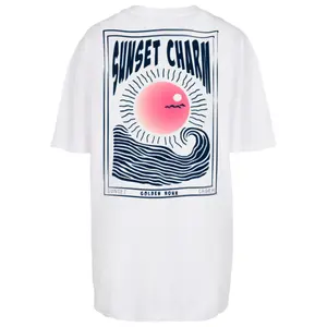 Oversized-T-Shirt, Damen Merchcode Sunset Charm image-1