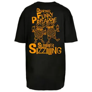 T-shirt oversize para mulheres Merchcode Funky Pineapple image-1