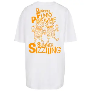 T-shirt oversize para mulheres Merchcode Funky Pineapple image-1