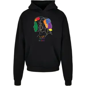 Sweatshirt com capuz de grandes dimensões Merchcode Love Is Love image-0