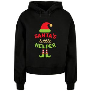 Camisola com capuz para mulher Merchcode Christmas Santa´s Little Helper image-0