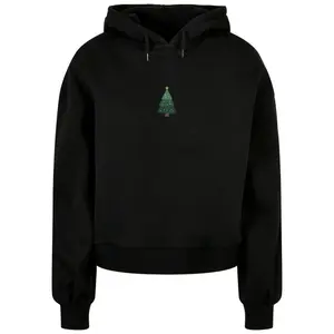 Women's hooded sweatshirt Merchcode Christmas Holly Jolly Mood