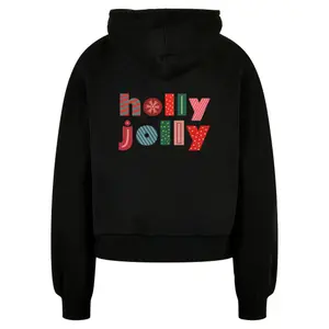 Women's hooded sweatshirt Merchcode Christmas Holly Jolly Mood image-1