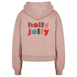Women's hooded sweatshirt Merchcode Christmas Holly Jolly Mood image-1