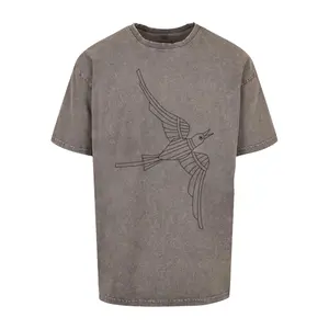 Dunkel gewaschenes Oversize-T-Shirt Merchcode Yellow Submarine Bird 2 Acid image-0