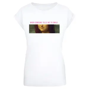 T-shirt för kvinnor Merchcode Apoh Da Vinci Smile Mona image-0