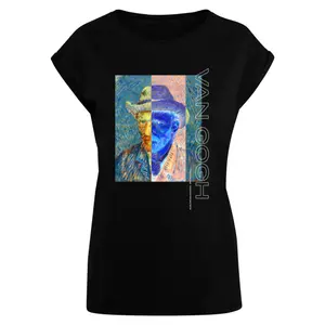 T-shirt de mulher Merchcode Apoh Van Gogh Grey Felt Hat image-0