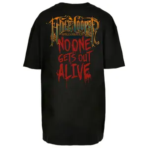T-shirt oversized boyfriend para mulher Merchcode Alice cooper No One Gets Out Alive image-1