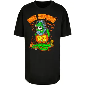 T-shirt de tamanho exagerado para mulheres Merchcode Rob Zombie - Halloween Boyfriend image-0