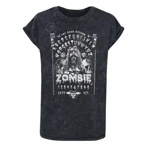T-shirt lavada para mulher Merchcode Rob Zombie The Dead Return Spirit Board Acid image-0