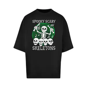 T-shirt Merchcode Spooky Scary Skeletons - Band Art Huge image-0