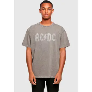 T-shirt oversize Merchcode ACDC - Logo Acid Washed image-1
