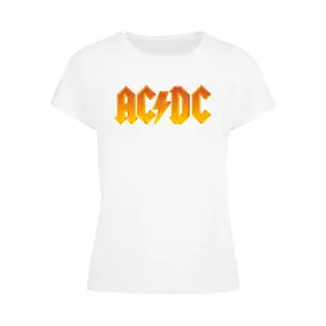 T-shirt de mulher Merchcode ACDC - Fire Logo Box image-0