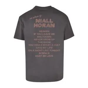 Oversized T-Shirt Merchcode Niall Horan Monotone Tracklist image-1