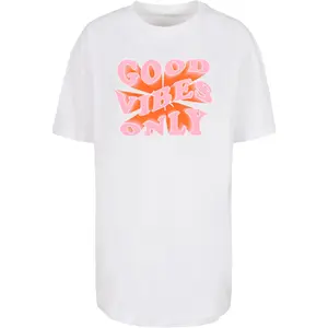 T-shirt oversize para mulheres Merchcode Summer - Good Vibes Only image-0