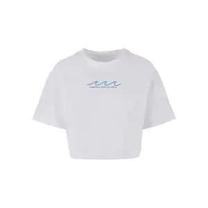 T-shirt short oversized femme Merchcode Summer - Waves image-0