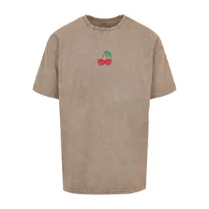 T-shirt med överdimensionerad storlek Merchcode Summer - Sweet Cherry Acid Washed image-0