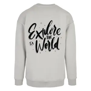 Camisola com gola redonda Merchcode Wording - Explore The World image-1
