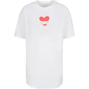 T-shirt damski oversize Merchcode Hugs & Love - Heart Hug image-0