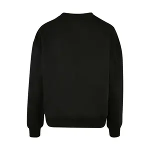 Women's oversized round-neck sweatshirt Merchcode Hugs & Love - Queen of Hearts image-1