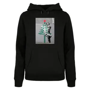 Camisola com capuz para mulher Merchcode Banksy - Christmas Tree Basic image-0