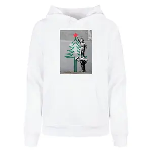 Camisola com capuz para mulher Merchcode Banksy - Christmas Tree Basic image-0