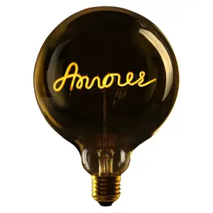 Led bulb for hanging e27 Message in the Bulb Amour image-0