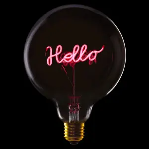 Lampadina E27 da tavolo Message in the Bulb Hello image-0