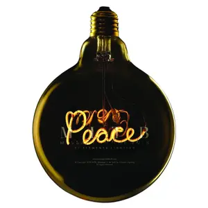 lampadina a sospensione LED e27 Message in the Bulb Peace image-0