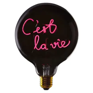 led-glühbirne zum aufstellen e27 Message in the Bulb C'Est La Vie image-0