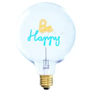 led-glühbirne zum aufstellen e27 Message in the Bulb Be Happy image-0
