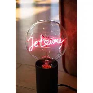 Lampadina LED e27 Message in the Bulb Je T' Aime image-1