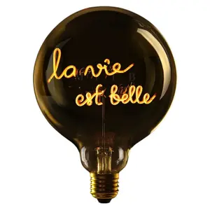 Ampoule LED à poser E27 Message in the Bulb La Vie Est Belle image-0