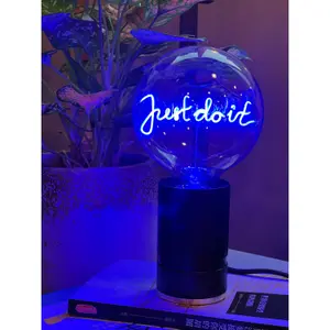 Lampadina LED e27 Message in the Bulb Just Do It image-1