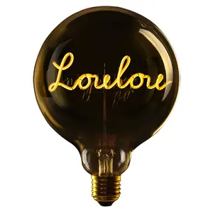 Ampoule LED à poser E27 Message in the Bulb Loulou image-0