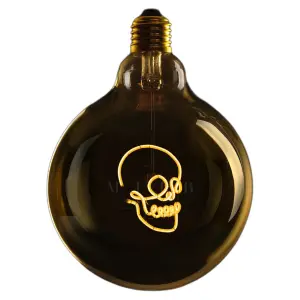 lampadina a sospensione LED e27 Message in the Bulb Skull image-0