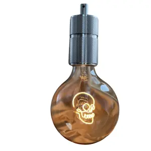 lampadina a sospensione LED e27 Message in the Bulb Skull image-1