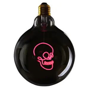 lampadina a sospensione LED e27 Message in the Bulb Skull image-0