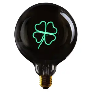 Lampadina LED e27 Message in the Bulb Clover image-0