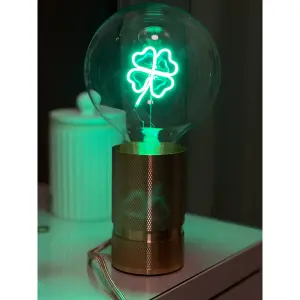 Lampadina LED e27 Message in the Bulb Clover image-1