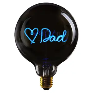 Lampadina LED e27 Message in the Bulb Love Dad image-0