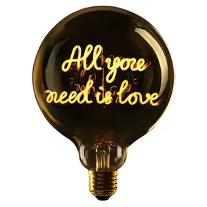 led-glühbirne zum aufstellen e27 Message in the Bulb All You Need Is Love image-0
