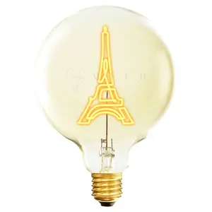 Lampadina LED e27 Message in the Bulb Eiffel Tower image-0