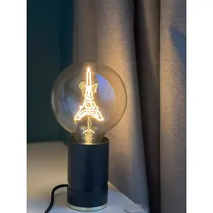 Lampadina LED e27 Message in the Bulb Eiffel Tower image-1